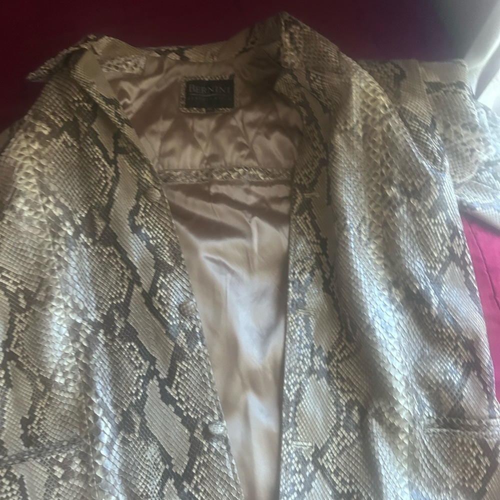 Bernini python skin coat jacket - Picture 1 of 2